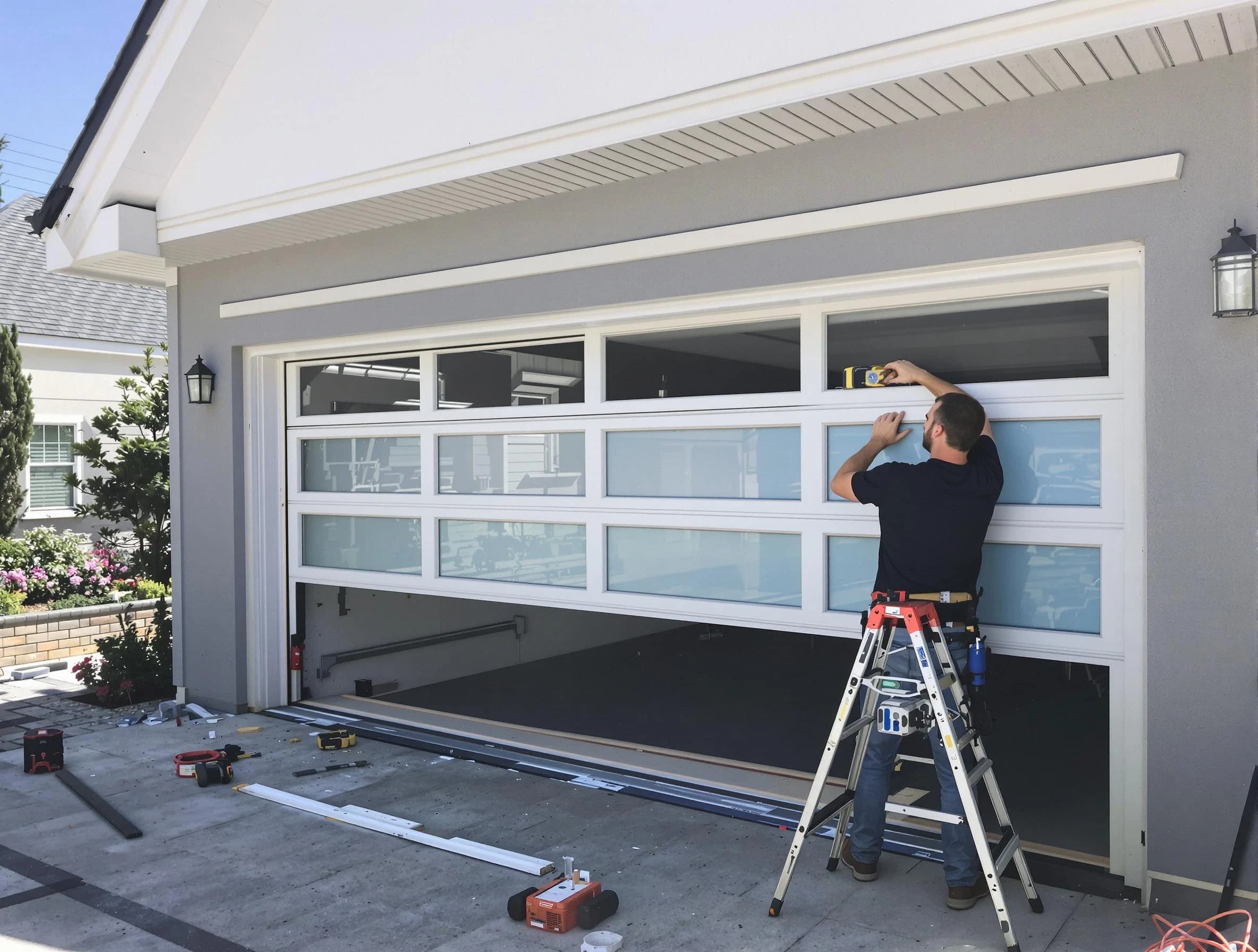 Chelsea Garage Door Repair team performing garage door replacement in Chelsea